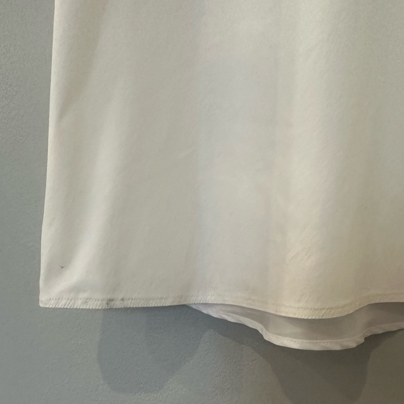 Lafayette 148 New York White Cotton Sleeveless Midi Dress. - Picture 7 of 8